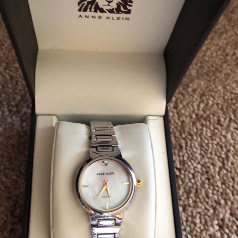 💎ANNE KLINE💎2-TONE DIAMOND ACCENTED WATCH💎 - Picture 2 of 7